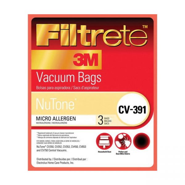 68703 - NuTone Central Vacuum Bags 3/pk CV-391